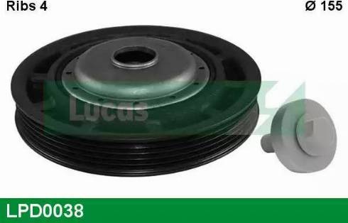 Lucas Engine Drive LPD0038 - Belt Pulley, crankshaft autospares.lv