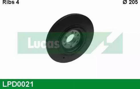 Lucas Engine Drive LPD0021 - Belt Pulley, crankshaft autospares.lv