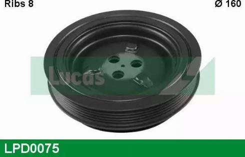 Lucas Engine Drive LPD0075 - Belt Pulley, crankshaft autospares.lv