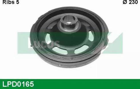 Lucas Engine Drive LPD0165 - Belt Pulley, crankshaft autospares.lv