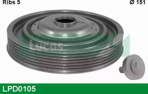 Lucas Engine Drive LPD0105 - Belt Pulley, crankshaft autospares.lv