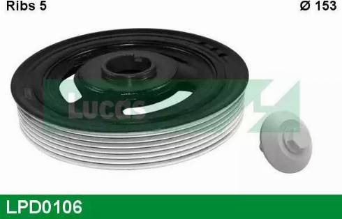 Lucas Engine Drive LPD0106 - Belt Pulley, crankshaft autospares.lv