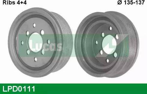 Lucas Engine Drive LPD0111 - Belt Pulley, crankshaft autospares.lv