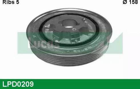 Lucas Engine Drive LPD0209 - Belt Pulley, crankshaft autospares.lv