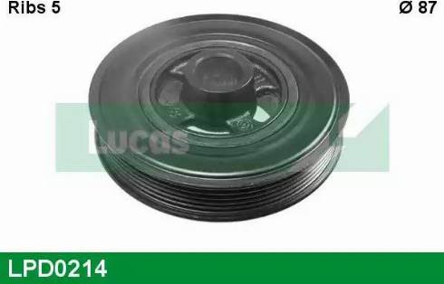 Lucas Engine Drive LPD0214 - Belt Pulley, crankshaft autospares.lv