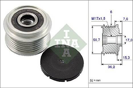 LUK 535009810 - Pulley, alternator, freewheel clutch autospares.lv