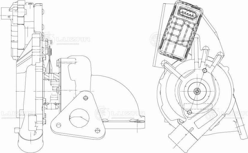 Luzar LAT 1007 - Pressure converter, turbocharger autospares.lv