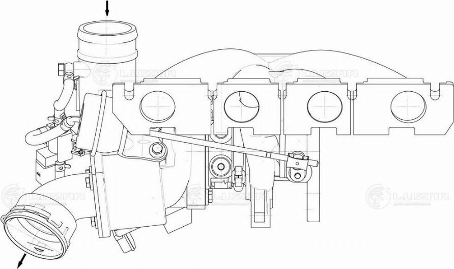 Luzar LAT 1848 - Pressure converter, turbocharger autospares.lv