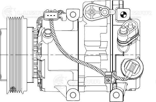 Luzar LCAC0805 - Compressor, air conditioning autospares.lv