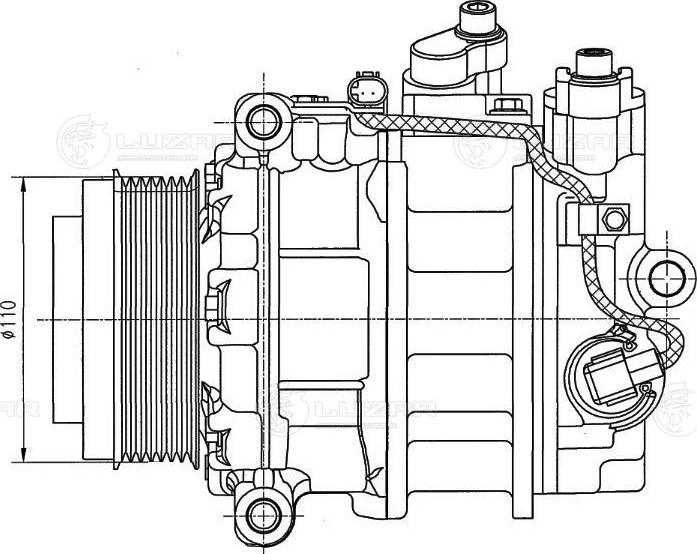 Luzar LCAC 1553 - Compressor, air conditioning autospares.lv