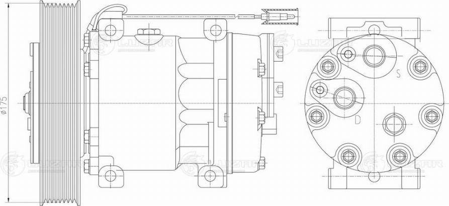 Luzar LCAC 1028 - Compressor, air conditioning autospares.lv