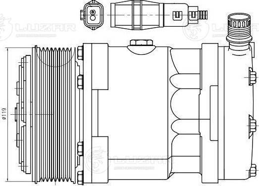 Luzar LCAC 1202 - Compressor, air conditioning autospares.lv