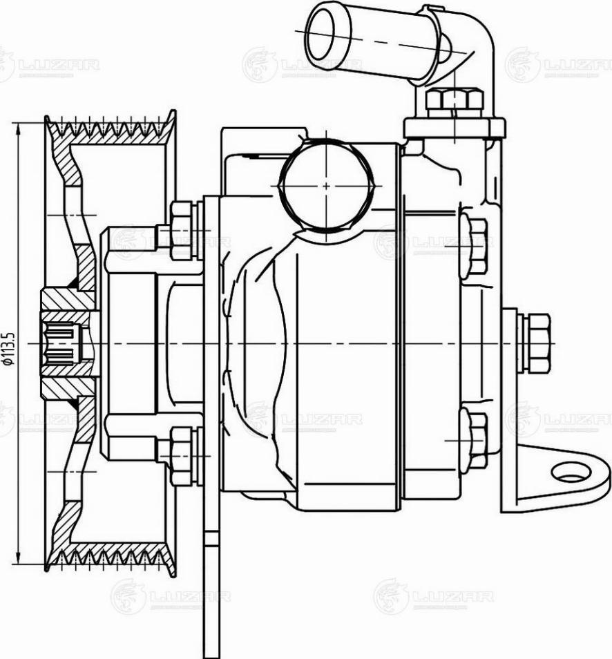 Luzar LPS 1027 - Hydraulic Pump, steering system autospares.lv