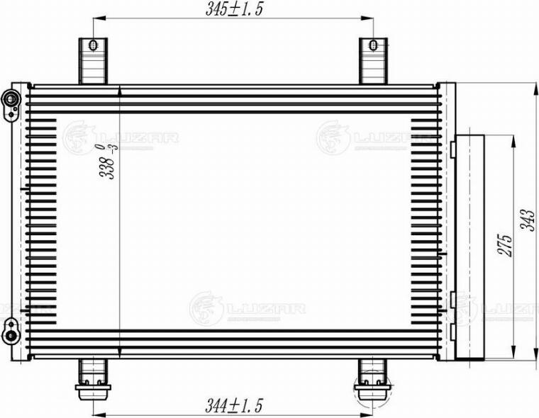 Luzar LRAC2462 - Condenser, air conditioning autospares.lv