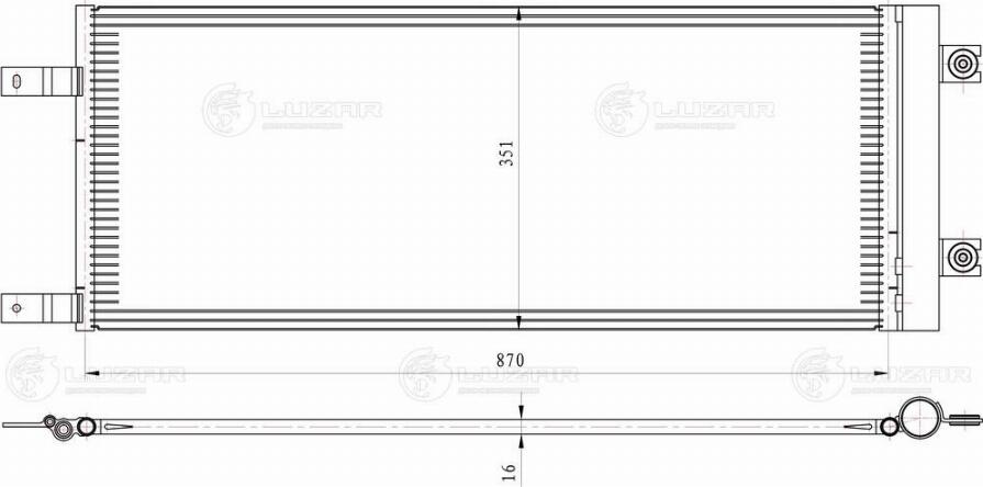 Luzar LRAC 2809 - Condenser, air conditioning autospares.lv