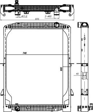 Luzar LRc 1617 - Radiator, engine cooling autospares.lv