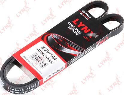 LYNXauto 4PK0993 - V-Ribbed Belt autospares.lv