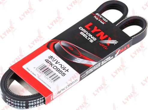 LYNXauto 4PK0955 - V-Ribbed Belt autospares.lv