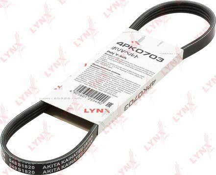 LYNXauto 4PK0703 - V-Ribbed Belt autospares.lv