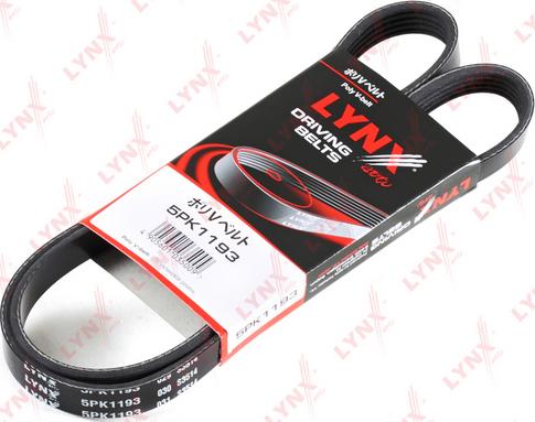 LYNXauto 5PK1193 - V-Ribbed Belt autospares.lv