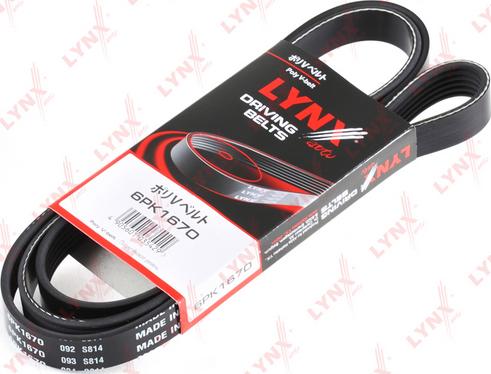 LYNXauto 6PK1670 - V-Ribbed Belt autospares.lv