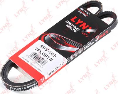 LYNXauto 3PK0913 - V-Ribbed Belt autospares.lv