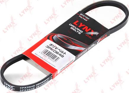 LYNXauto 3PK0648 - V-Ribbed Belt autospares.lv