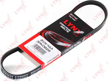 LYNXauto 3PK0628 - V-Ribbed Belt autospares.lv