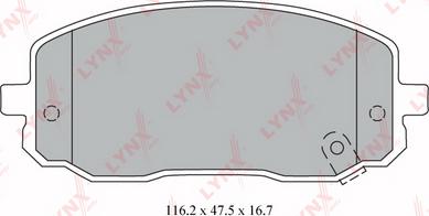 LYNXauto BD-4409 - Brake Pad Set, disc brake autospares.lv