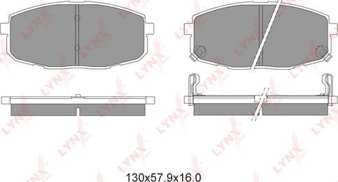 LYNXauto BD-4404 - Brake Pad Set, disc brake autospares.lv