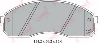 LYNXauto BD-4406 - Brake Pad Set, disc brake autospares.lv