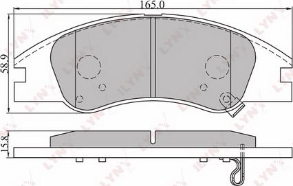 LYNXauto BD-4402 - Brake Pad Set, disc brake autospares.lv