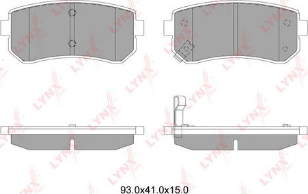 LYNXauto BD-4407 - Brake Pad Set, disc brake autospares.lv