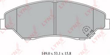 LYNXauto BD-4414 - Brake Pad Set, disc brake autospares.lv