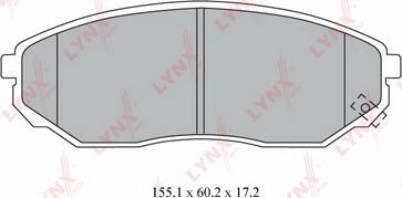 LYNXauto BD-4411 - Brake Pad Set, disc brake autospares.lv