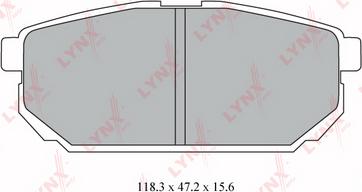 LYNXauto BD-4413 - Brake Pad Set, disc brake autospares.lv