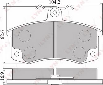 LYNXauto BD-4601 - Brake Pad Set, disc brake autospares.lv