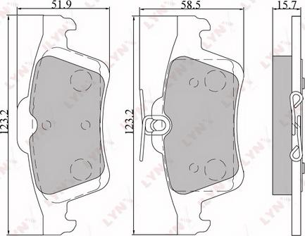 LYNXauto BD-5901 - Brake Pad Set, disc brake autospares.lv