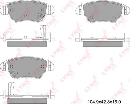 LYNXauto BD-5910 - Brake Pad Set, disc brake autospares.lv