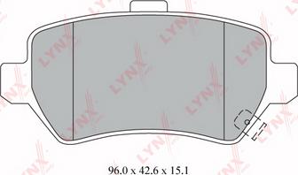 LYNXauto BD-5911 - Brake Pad Set, disc brake autospares.lv