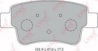 LYNXauto BD-5917 - Brake Pad Set, disc brake autospares.lv