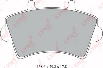 LYNXauto BD-5921 - Brake Pad Set, disc brake autospares.lv