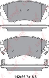 LYNXauto BD-5927 - Brake Pad Set, disc brake autospares.lv
