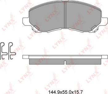 LYNXauto BD-5504 - Brake Pad Set, disc brake autospares.lv