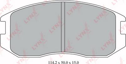 LYNXauto BD-5524 - Brake Pad Set, disc brake autospares.lv