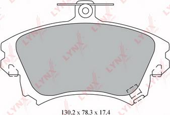 LYNXauto BD-5522 - Brake Pad Set, disc brake autospares.lv