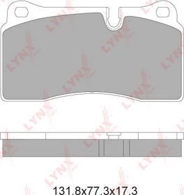 LYNXauto BD-5004 - Brake Pad Set, disc brake autospares.lv