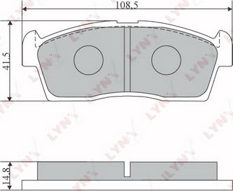 LYNXauto BD-5107 - Brake Pad Set, disc brake autospares.lv