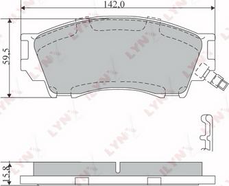 LYNXauto BD-5114 - Brake Pad Set, disc brake autospares.lv