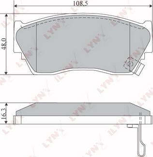 LYNXauto BD-5110 - Brake Pad Set, disc brake autospares.lv